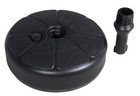 Mainstays 26lb Outdoor Fillable Round Resin Opp Umbrella Base Black