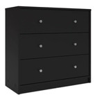 Tvilum Portland 3-drawer Black Chest