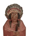 Vintage Wood Carved Indian Chief