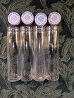 5-1 2  Tall Vintage Glass Alka-seltzer Bottle W  Metal Lid Lot    4  b