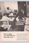 Ibm System 360 Vintage 1966 2pg Print Ad Black White Office Computer