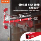 Wall Mount Jib Crane Electric Hoist Support Arm 660 Lbs Load Capacity Swivel