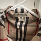 Burberry Girls Plaid Belted Shirt Dress Long Sleeve Collared Beige 4t