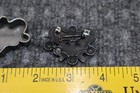 Vintage Torino Pewter Tennis 3 In 1 Broach Earrings Necklace Charm Trinket Box