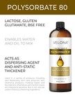 Polysorbate 80 By Velona - 16 Fl Oz Solubilizer  Food Cosmetic Grade Cooking