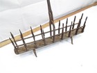 Antique Hand Forged Camp Fire Hearth Toaster Camping Tool Wrought Iron Fireplace