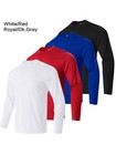 Men s Long Sleeve T-shirt Plain Casual Crew Neck Athletic Performance Tee S-xxl