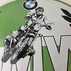 Vintage Bmw Porcelain Sign - Motorcycle Auto Dealer Biker Advertising