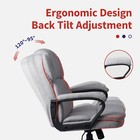 Clatina Ergonomic Executive Upholstered Swivel Adjustable Height Office Chair