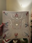 Vintage 1950 s Western Cowboy Glass Ceiling Light Shade W  Bucking Horse Rodeo