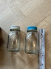 Mini Ball Mason Jar Salt   Pepper Shakers Set Vintage Style Glass With Lids Nos