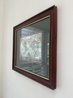 Professionally Framed Antique Style Double Hemisphere Dimensional World Map