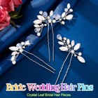  Rhinestone Bride Wedding Hair Pins Crystal Bridal Hair Piece Hair Silver