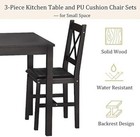 Kitchen Table Set 3 Piece Dining Table  Table And Chair  brown