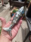 Vtg Articulated 7 Abalone   Brass Fish
