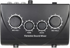 Karaoke Sound Mixer Dual Mic Inputs Audio Mixer Headphone Amplifier 2 Channel Mi