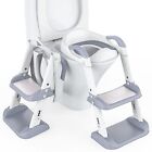 Kids Potty Training Seat With Ladder Child Toddler Toilet Chair Steps Ladder Gra