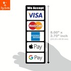  2pcs  Accept Credit Card Visa Master Ae Apple Pay Google Pay Pos Vinyl Stickers