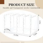 Clear Acrylic Magazine Holder With 4 Compartments And Wave Edge Design