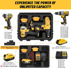 Case For Dewalt Cordless Drill impact Driver Set - Waterproof Hard Tool Box For