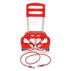 Portable Aluminium Folding Push Cart Travel Shopping Trolley Luggage Cart Red