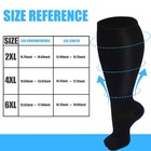 20-30mmhg Knee High Compression Socks Wide Calf Plus Size Support For Men Women