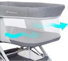 Baby Trend 2in1 Quick Foldable Travel Crib Portable Rocking Bassinet Grey