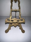 Vtg Ornate Brass Display Easel Picture Plate Book Stand Holder 11  Made India 