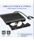 Slim Laptop External Cd Dvd Rw Drive Usb 3 0 Writer Cd Dvd Burner   10 Discs