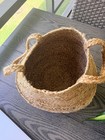 Woven Jute Belly Basket With Handles Boho Plant Holder Storage Tote Market Bag