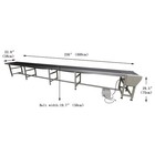 236in Length 19 7in Width 110v 250w Electric Pvc Belt Conveyor Adjustable Speed