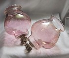Vintage Homeco Iridescent Pink Celeste Peg Light Votive Holder Pair W  Grommets