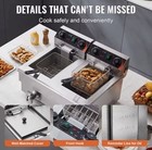 Succebuy  12l Electric Deep Fryer W dual Removable Tanks Commercial Countertop