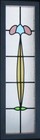 Pretty Abstract Large Old English Leaded Stained Glass Window 11 1 2  X 40 