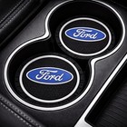 2x Non-slip Car Cup Holder Mats-rubber Insert Coasters For Car Interior
