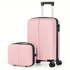 2 Piece Luggage Set 20 Inch Carry On Suitcase 14 Inch Cosmetic Case Spinner