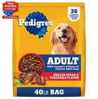  2 Pack pedigree Complete Nutrition Adult Steak   Vegetable Flavor Dry Dog Food 