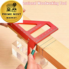 3d Multi-angle Measuring Ruler  High Precision 45 90 Degree Aluminum Red 