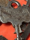 Vintage Or Antique Flat Steel Key Lot  Master Lock  Eagle  Mosler  Long  24 Keys