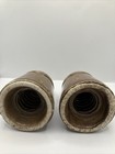 2 Light Brown Ceramic Telegraph Insulators Vintage 3    Tall 2 1 4 Inches Wide