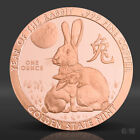 1 Oz Year Of The Rabbit Copper Round  999 Fine Copper Bullion 1 Avdp Ounce