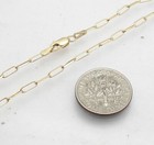 10  Fashion Paper Clip Chain Ankle Bracelet Anklet Real Solid 10k Yellow Gold