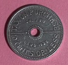 1935   State Of Washington Wa Sales Tax Token   On Purchases Of 10 Cents Or Less