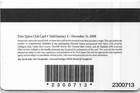 Twin Spires Club  Churchill Race Tracks - Platinum Vip 2008  One Barcode