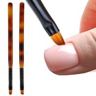 Cobee Nail Art Clean Up Brushes  2 Pcs Nail Polish Remover Brush Round  Angled
