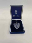 Waterford Heart Shaped Pendant Vintage Crystal Necklace In Original Velvet Box
