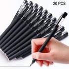 20pcs 0 5 Black Matte Ballpoint Pens Smooth Writing School Exam Office Daily Use