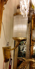 1 Pc Vintage Art Deco Pair Of Brass Fitting Wall Light Glass Rod Fixture Sconce