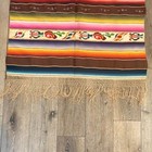 Authentic Vintage 1920-1950 Mexican Saltillo Serape 88x37 