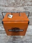Nwt Nos Orange Harley-davidson Cooler Box Retro-metal W  Bottle Opener 12x9x12